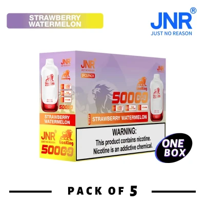 1 Box (5 pcs) Strawberry Watermelon | JNR Lion King 50K Puffs Disposable Vape